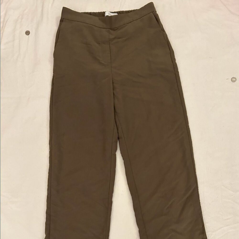 MANGO  Soft Olive Suit Pants
